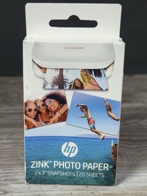 Sprocket 2x3 Premium Sticky Back Photo Paper (20 Sheets) Compatible with