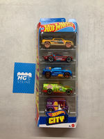 Hot Wheels Geschenkset City JBJ75 Ovp 5 Fahrzeuge Mattel Plus Extra
