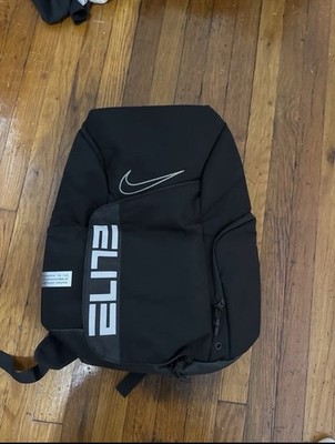 Nike Elite Gym Backpack Black Polyester Adjustable Strap Zip Closure