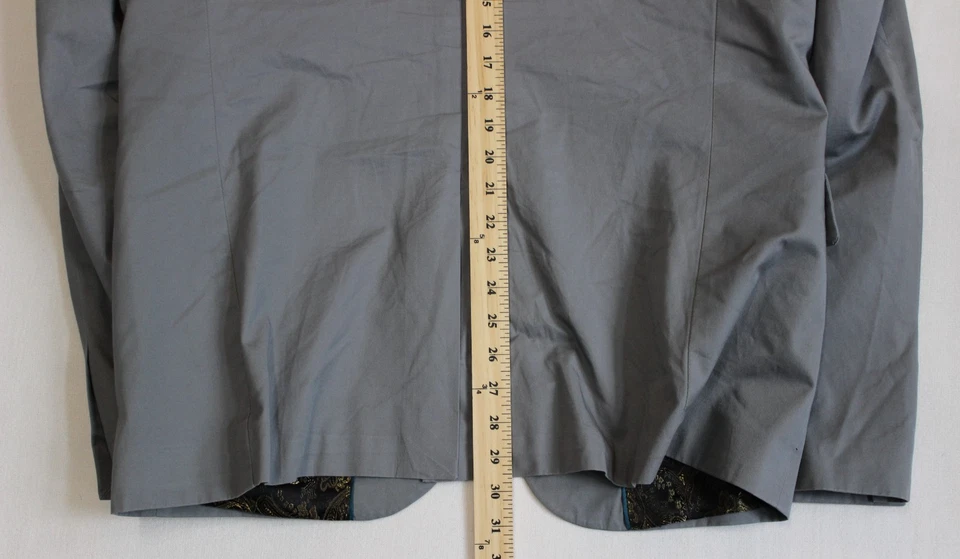 Scotch & Soda Men's Blazer Size 52 XL Gray 1-Button Jacket Single Breast Paisley - Image 2 of 4