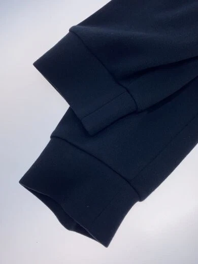 FENDI Mesh switching Logo posteriore Felpa con cappuccio e zip M Cotone BLK 