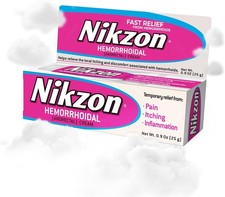 Nikzon Hemorrhoid Cream Double Effect for Pain Swelling, Numbs Irritated