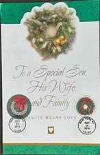 HNLP Hideaki Nakano Son Wife Family Christmas Card 4814 4893 Global Wreath