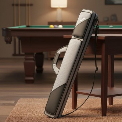Stylish Blizzard Grey Pool Stick Case 2x2 with Ample Pockets for Accessories