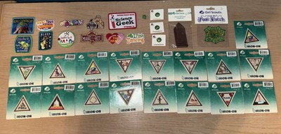 Large Girl Scout Patch & Pin Lot   35+ Try-Its, Fun Patches, Local Events