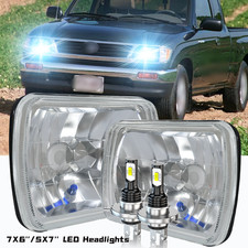 PAIR 7x6" Headlight H4 6000K 7"x 6" for Toyota Hilux 1988-1997 Pickup 1982-1995