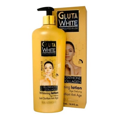 Gluta White Glutathione Collagen Body Whitening Lotion SPF 20 Vitamin C 16.9oz