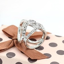 Glitter Rhinestone Scarf Buckle Slide Clip Scarf Jewelry