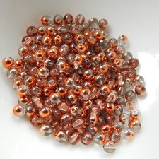 4mm Druk Rounds 100 beads Crystal Sunset Czech Glass Beads