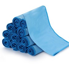 12 Pcs Microfiber Glass and Window Cleaning Cloths,12" x 12" Lint Free Streak...