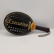 Raqueta ejecutiva de raqueta de raqueta Marcraft correa de cuerda con mango de madera negra