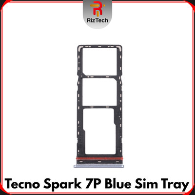 Für Tecno Spark 7P Ersatz Sim Tray Halter Slot (blau) - UK Verkäufer