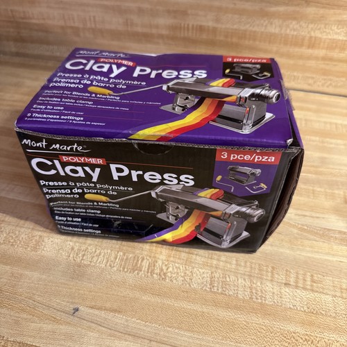 Mont Marte Polymer Clay Press 3 Piece Set with Accessories for Sculpting