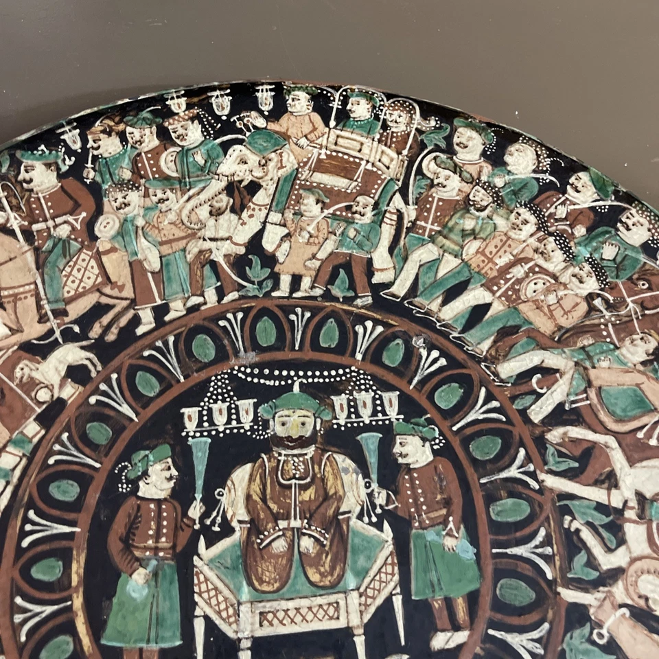 Bombay School Of Art Indian / Moroccan Earthenware Charger Pottery - Image 4 of 4