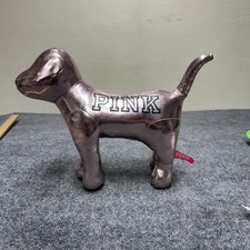 Victoria's Secret 10" Large Pink Dog Metallic Rose Gold Puppy Plush Limited Ed