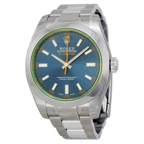 Rolex Milgauss Automatic Blue Dial Stainless Steel Men's Watch 116400GV
