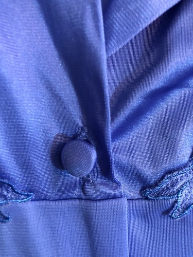 vtg VANITY FAIR Purple Peignoir Set Sz L 2-Piece Nightgown Robe Knee Length - Picture 6 of 16