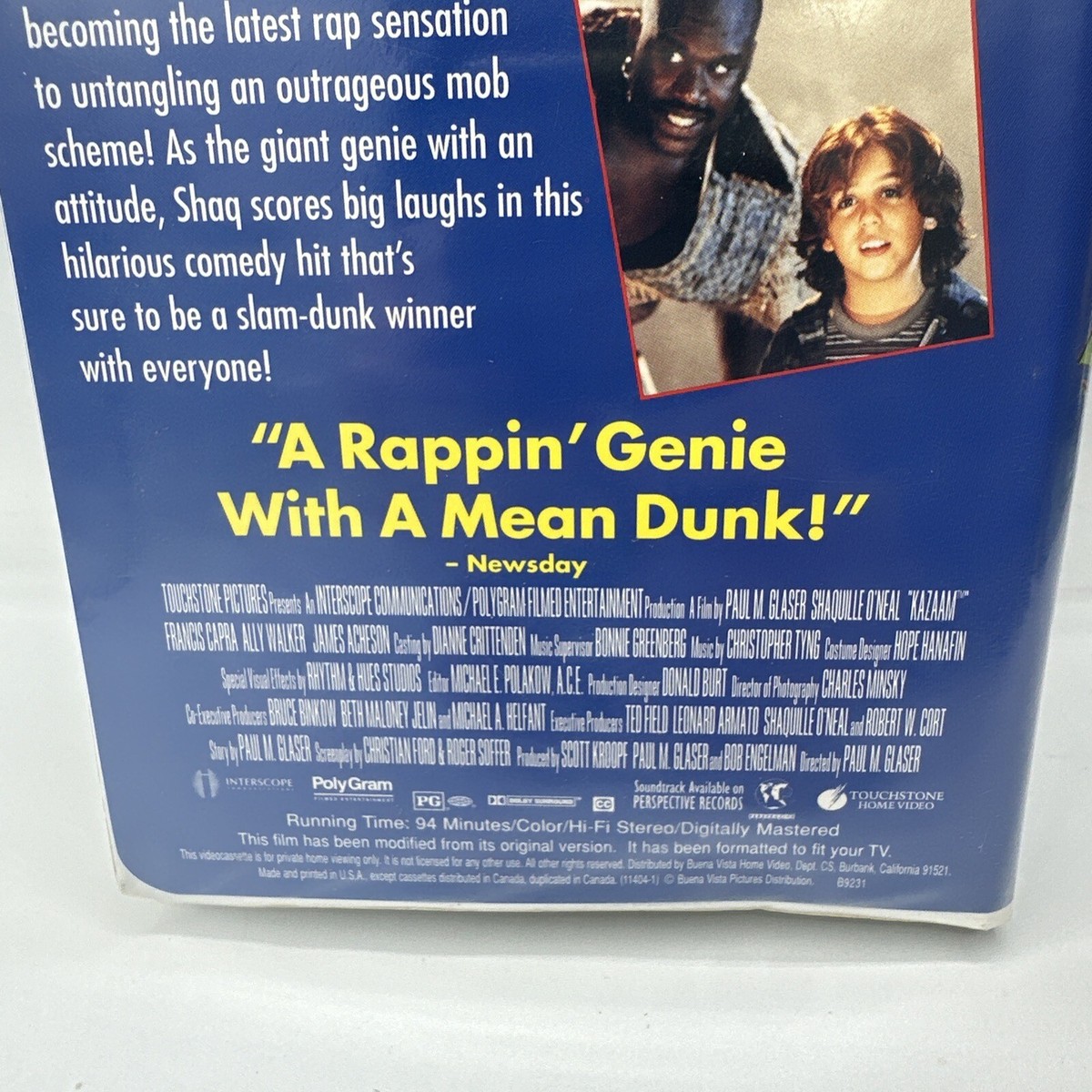 SHAQ KAZAAM VHS COMEDY KIDS NBA *NOT SINBAD* VHS Clam Shell
