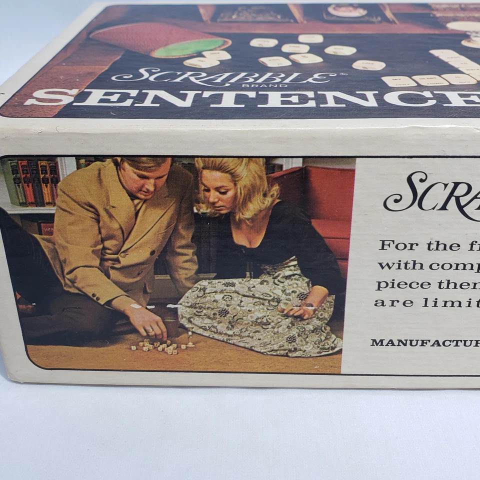 Vintage Scrabble Sentence Cube Game 1971 SelRight Selchow & Righter New Open Box - Image 2 of 4