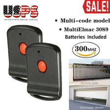 Gate Garage Door Opener 300MHz 10 DIP Code Remote Control Multi-Code 3089 308911