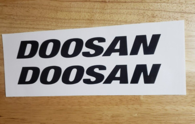 Doosan Decals Stickers 32  Gloss BLACK Forklift loader Excavator FAST USA