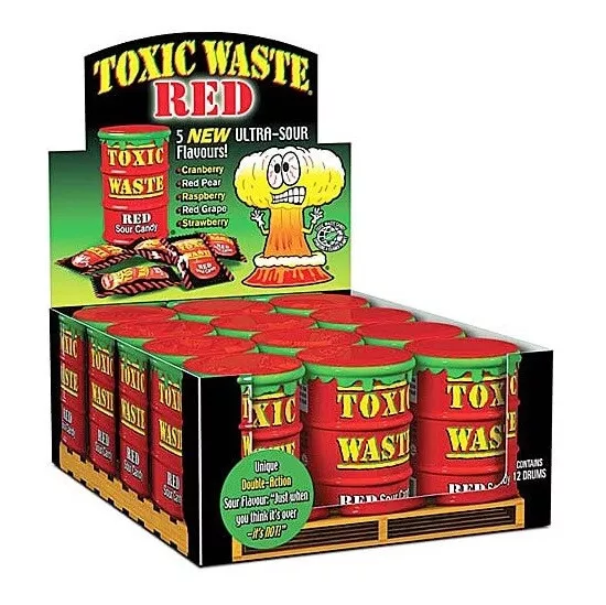 Toxic Waste Red Sour Candy 