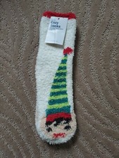NWT 1 Pair Adults Fuzzy Cozy Socks SANTA PIXIE ELF ELVES Old Navy