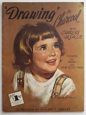 Walter T Foster Vintage How to DRAWING IN CHARCOAL Art Book FREE SHIPPING 