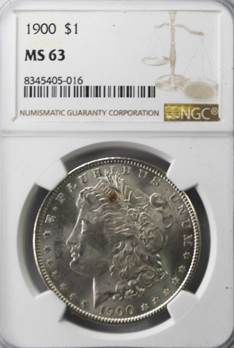 1900 $1 Morgan Silver Dollar MS63 NGC Uncirculated Philadelphia
