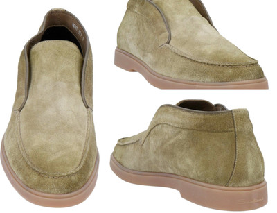  Santoni Open Walk Suede Shoes Loafers Ankle Boots Slip-on Mokassins Schuhe 44,5