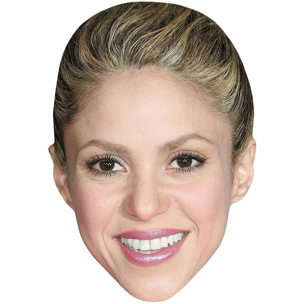 Shakira (Smile) Celebrity Mask, Flat Card Face | eBay