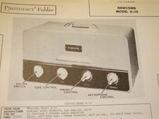 Original Sams Photofact Manual NEWCOMB H-10 13 