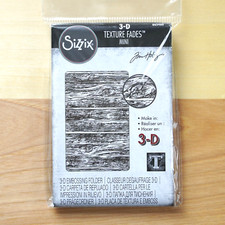 Tim Holtz Sizzix 3D Texture Fades Mini Embossing Folder - Mini Lumber 665460