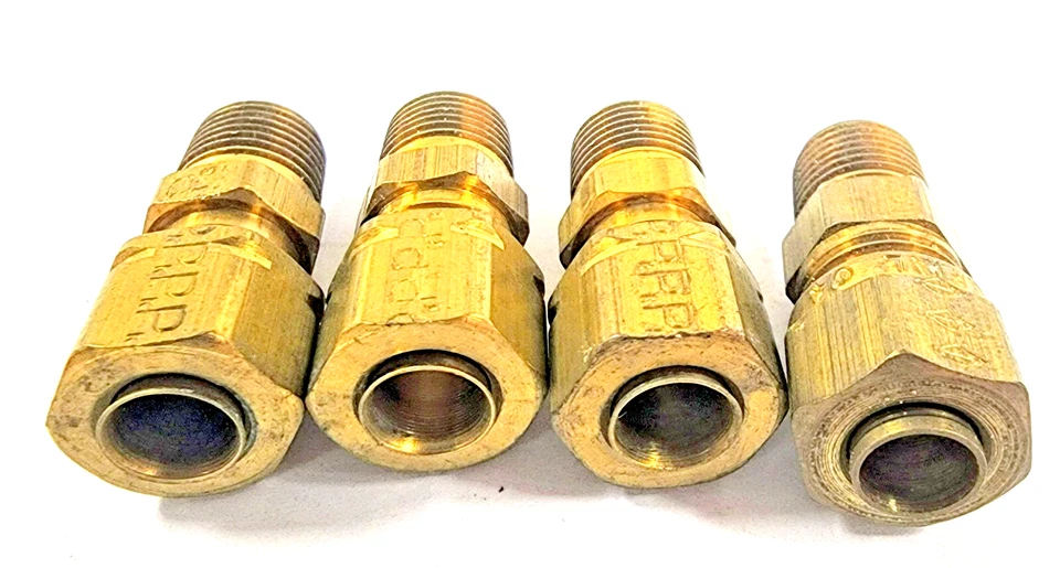 BRASS ADAPTERS (LOT OF 4) 1/4" COMPRESSION TO 1/8" NPT - Image 2 of 4