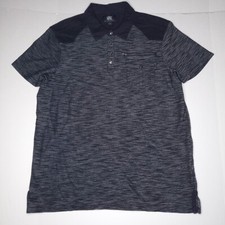 Rock Republic Polo T-shirt Pocket Gray Black Short Sleeve Mens XL