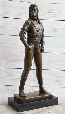 Handcrafted Michael Jackson Bronze Statue by Aldo Vitaleh - Lost Wax Method Sale