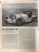 EEEEE14 VINTAGE Original Article Road Test Excalibur SS Brooks Stevens TRA 1965