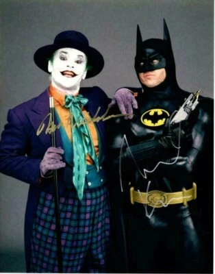 BATMAN SIGNED PHOTO JACK NICHOLSON MICHAEL KEATON AUTOGRAPH PHOTO 8.5X11 REPRINT