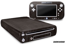 Skin Decal Wrap for Nintendo Wii U Gaming Console  Controller Sticker DARKWOOD