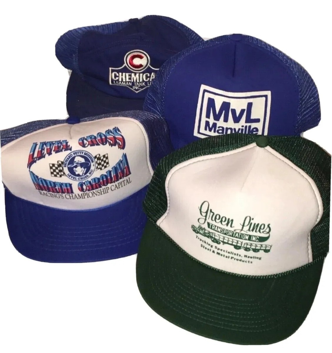 VTG Trucker Hats SnapBack Mesh Cap NASCAR Oil Racing Retro  display picture 2