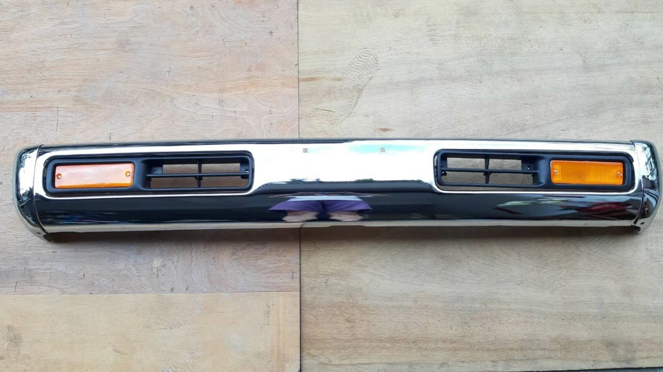 Conjunto de para-choque dianteiro cromado para Nissan 720 Pickup D21 1993-1995 - Imagem 2 de 4