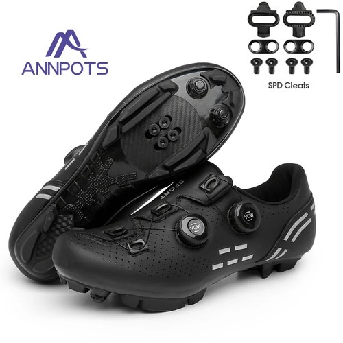Mountain MTB Road Cycling Shoes with SPD Cleats Men's Racing Biking Footwear - Picture 19 of 43