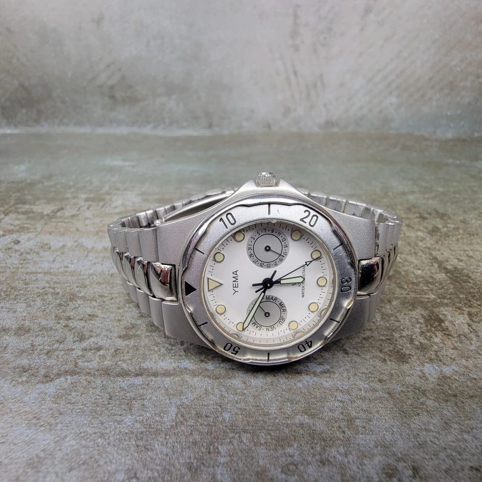 Reloj YEMA Mujer Acero Inoxidable Resistente al Agua 100M N11Y96 MOVT Japón Funciona Foto 4 de 4