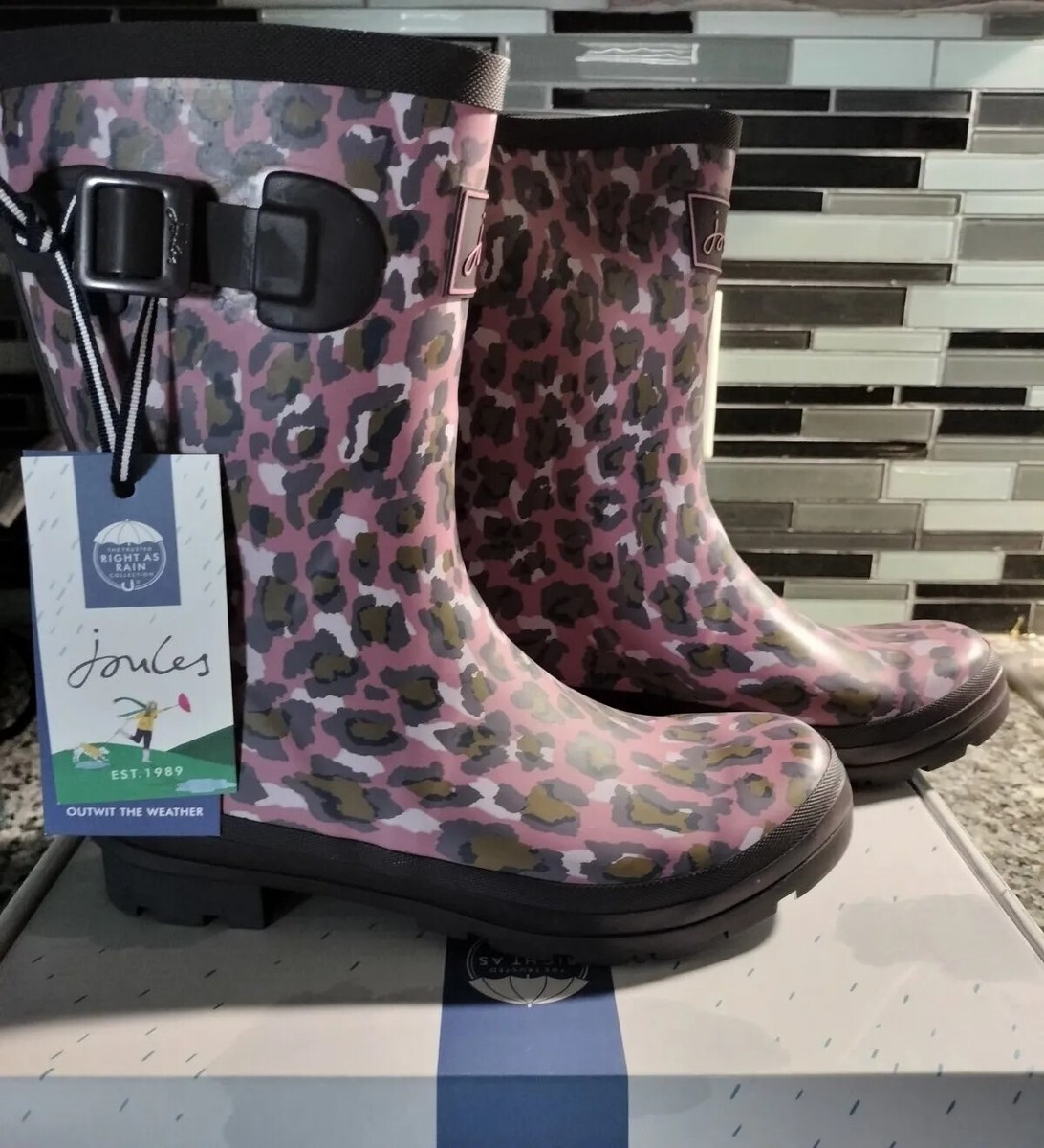 Rain Boots Joules Leopard Print Ankle Wellies Buy Joules Oakfield - Main Image