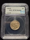 1920-D Buffalo Nickel ICG VF30 Details Cleaned (Z-0878)