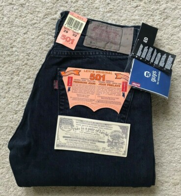 Herren Levi's 501 XX gealtert gerades Bein blau Denim Jeans W 29 L 32