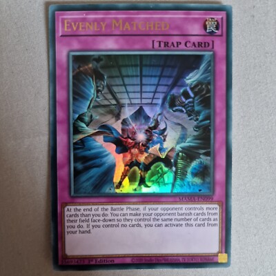 MAMA-EN099 Evenly Matched : Ultra Rare : 1st Edition YuGiOh Trading Card  Game | eBay