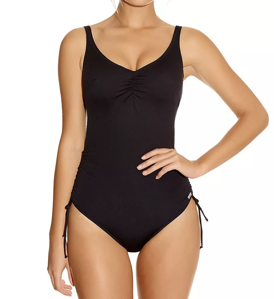 Fantasie Versailles Underwire V Neck Swimsuit Black Size 34 K