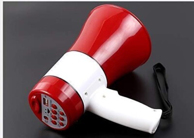 Megaphone 20 Watts Handheld with Talk/Record/Play/Music/Siren Megaphone