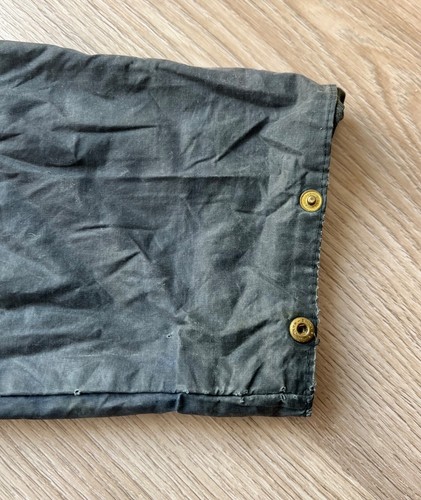 Vintage Barbour Durham Navy Blue Waxed Jacket A6 C42/107cm - Picture 20 of 20